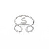Non-Tarnish 304 Stainless Steel Snake Wide Open Cuff Ring for Women RJEW-S405-239P-2