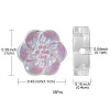 35Pcs Transparent Spray Painted Glass Beads GLAA-YW0001-73A-3