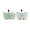 Natural Green Aventurine Carved Butterfly Pendants G-N342-01E-2