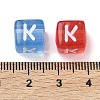 Spray Painted Transparent Acrylic Beads MACR-K365-07K-3