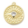 Rack Plating Brass Micro Pave Cubic Zirconia Pendants KK-L224-062G-01-1