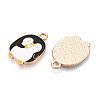 Alloy and Enamel Pendants ENAM-T021-43A-G-2