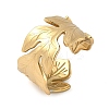 304 Stainless Steel Adjustable Open Cuff Rings for Women LS-RJEW-U060-03C-G-2