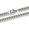 Tarnish Resistant 201 Stainless Steel Twisted Chain Curb Chain Necklaces NJEW-L416-06P-1