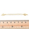 Brass Micro Pave Clear Cubic Zirconia Chain Extender KK-B148-10G-02-3