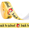 10 Yards Back To School Theme Polyester Grosgrain Ribbon OCOR-WH0082-82B-1