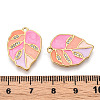 Real 18K Gold Plated 304 Stainless Steel Rhinestone Pendants STAS-A084-31G-04-3