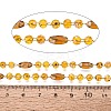 Picasso Style Handmade Brass & Glass Beaded Link Chains CHC-Q021-07B-G-3