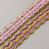 Polyester Wavy Lace Ribbon OCOR-WH0078-208-1