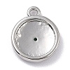 Brass Micro Pave Cubic Zirconia Charms ZIRC-I054-13P-03-3