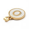 PVD Vacuum Plating 304 Stainless Steel with White Shell Pendants STAS-G268-01O-G-3