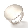 Brass Flat Round Open Cuff Ring for Women KK-H434-26P-3