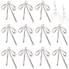 8 Pairs Brass Micro Pave Clear Cubic Zirconia Pendants KK-SC0006-23-1