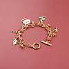 Christmas Alloy and Enamel Charm Bracelets FS-WG5D6F3-02-2
