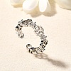 Brass Micro Pave Cubic Zirconia Cuff Rings for Women RJEW-Q008-01P-02-1