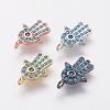 Brass Micro Pave Cubic Zirconia Charms ZIRC-G104-16-1