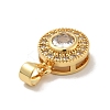 Brass Micro Pave Cubic Zirconia Pendants KK-B059-26G-3