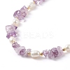 4Pcs 4 Style Natural Mixed Gemstone Chips & Pearl Beaded Necklaces Set for Women NJEW-JN04008-7