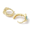 Real 18K Gold Plated Brass Enamel Evil Eye Heart Hoop Earrings for Women EJEW-L269-120G-3