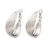 Brass Twist Hoop Earrings EJEW-R025-30P-4