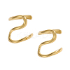 304 Stainless Steel Cuff Earrings STAS-OY011-49G-1