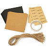50 Sets 2 Colors Kraft Paper Bouquet Wrapping Paper DIY-TA0011-45-2