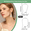 100Pcs 304 Stainless Steel Hoop Earring Findings STAS-BBC0005-94S-01-2