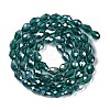 Transparent Electroplate Glass Beads Strands EGLA-N013-T8mm-B24-2
