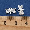 Brass Pave Clear Cubic Zirconia Connector Charms KK-B096-04S-3