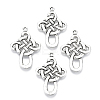 Chinese Knot Tibetan Style Pendants TIBEP-A5642-AS-RS-2