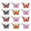 50Pcs 5 Styles Alloy Enamel Printed Pendants ENAM-CJ0003-63-1
