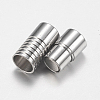 Tarnish Resistant 304 Stainless Steel Magnetic Clasps with Glue-in Ends LS-STAS-F149-04P-A-3