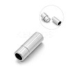 Tarnish Resistant Smooth 304 Stainless Steel Column Magnetic Clasps with Glue-in Ends STAS-E089-12B-1