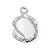 304 Stainless Steel Cat Eye Pendants STAS-Q320-01B-P-1