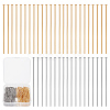   400Pcs 2 Colors 304 Stainless Steel Flat Head Pins STAS-PH0004-58-2