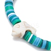 12Pcs 12 Colors Polymer Clay Heishi Sufer Stretch Necklaces Set BJEW-JB09910-4