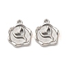Non-Tarnish 304 Stainless Steel Pendants STAS-F284-16P-2