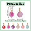 60Pcs 6 Colors Two Tone Transparent Spray Painted Glass Pendants GLAA-HY0001-47-2