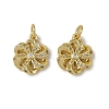 Brass Micro Pave Cubic Zirconia Pendants KK-I358-063G-H-1