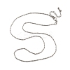 Brass Faceted Ball Chains Necklaces for Women NJEW-D302-21P-4
