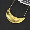 Brass Big Horn Pendant Box Chain Necklaces NJEW-L068-01G-3
