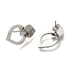 304 Stainless Steel Teardrop Stud Earrings EJEW-C118-01C-2
