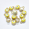Light Gold Plated Alloy Charms LS-ENAM-S117-27E-1