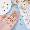 16Pcs 8 Colors Real 18K Gold Plated Brass Inlaid Cubic Zirconia Charms ZIRC-HS0001-05-3