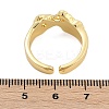 Rack Plating Brass Cuff Rings for Women RJEW-M028-61G-3