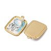 Light Gold Tone Alloy Enamel Pendants ENAM-B028-37KCG-02A-2