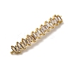 Brass Pave Clear Cubic Zirconia Stick Connector Charms KK-I360-026G-2