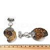 Natural Quartz Crystal Fossil Snail Pendants G-F062-01-2