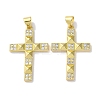 Rack Plating Brass Micro Pave Cubic Zirconia Pendants KK-Z039-04G-1