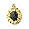 Ion Plating(IP) Real 14K Gold Plated 304 Stainless Steel with Glass Pendant FIND-Z028-30C-1